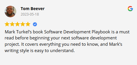 Software Development Playbook testimonial